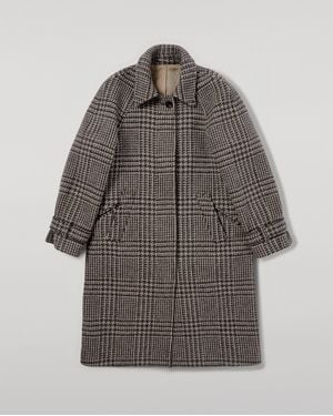 Johnstons of Elgin Balmacaan Peregrine Glen Urquhart Coat - Grey