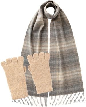 Johnstons of Elgin Cashmere Accessories Gift Set - White