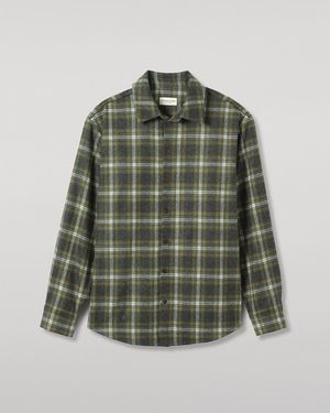 Johnstons of Elgin Capercaillie Plaid Overshirt - Green
