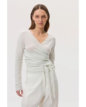 Johnstons of Elgin Featherlight Cashmere Ballet Wrap - White