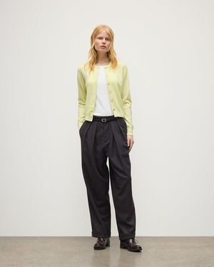 Johnstons of Elgin Iris Classic Cashmere Cardigan - White