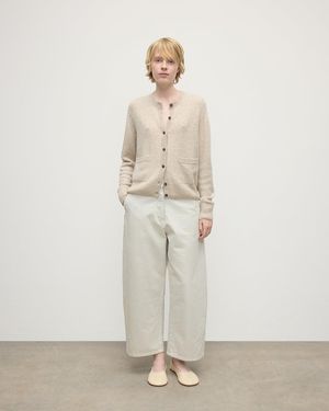 Johnstons of Elgin Donegal Cashmere Cardigan - White