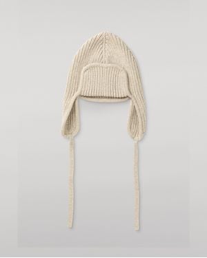 Johnstons of Elgin Dewar Cashmere Deer Stalker Beanie - White