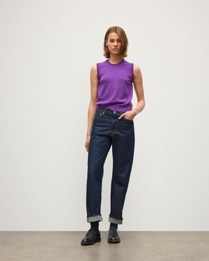 Johnstons of Elgin Iris Classic Cashmere Tank - Purple