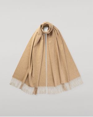Johnstons of Elgin Recycled Cashmere Scarf - Natural