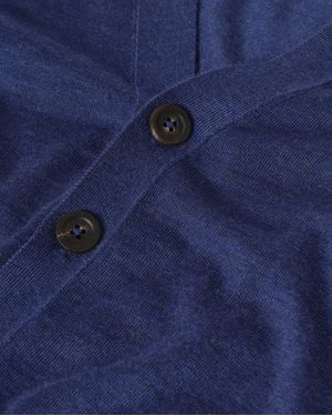 Johnstons of Elgin Forsyth Superfine Cashmere Cardigan - Blue