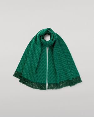 Johnstons of Elgin Iona Cashmere Scarf - Green
