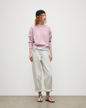 Johnstons of Elgin Lunan Light Classic Crew Jumper - Pink