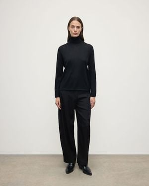 Johnstons of Elgin Superfine Cashmere Roll Neck Jumper - Blue