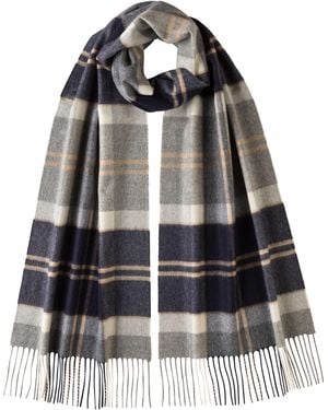 Wide Knockmore Tartan Cashmere Scarf | Cashmere Accessories