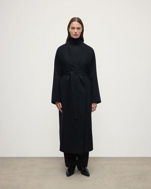 Johnstons of Elgin Cashmere Wrap Coat - Blue