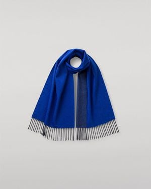 Johnstons of Elgin Bard & Cashmere Scarf - Blue