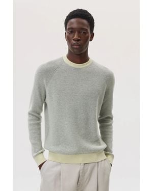 Johnstons of Elgin Featherlight Cashmere Waffle Stitch Jumper - Grey