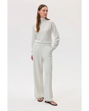 Johnstons of Elgin High Rise Cashmere Culottes - White