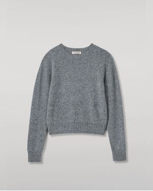Johnstons of Elgin Cairn Donegal Cashmere Sweater - Blue