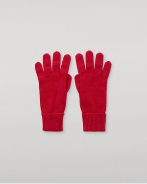 Johnstons of Elgin Turnback Cuff Cashmere Gloves - Red