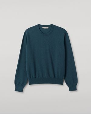 Johnstons of Elgin Lunan Bottle Classic Crew Jumper - Green