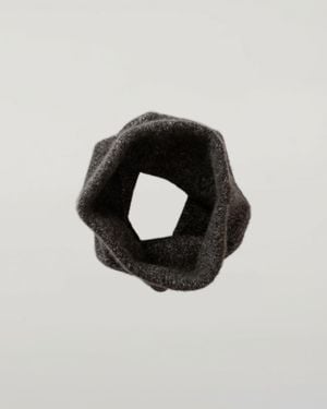 Johnstons of Elgin Cashmere Bouclé Charcoal Snood - Black