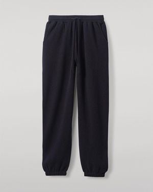 Johnstons of Elgin Kirk Dark Cashmere Joggers - Blue