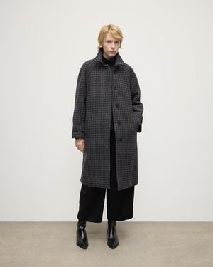 Johnstons of Elgin Balmacaan Coat - Blue