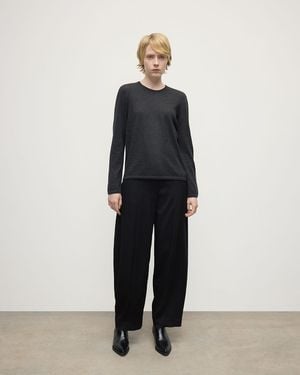 Johnstons of Elgin Superfine Cashmere Charcoal Sweater - Grey