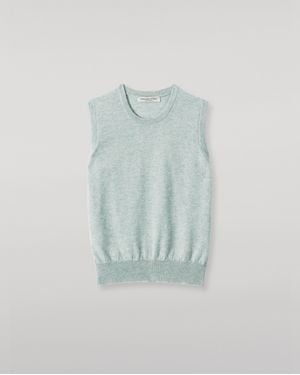 Johnstons of Elgin Iris Light Classic Cashmere Tank - Blue
