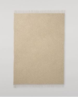 Johnstons of Elgin Lofty Twill Cashmere Throw - Natural