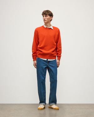 Johnstons of Elgin Craigie Lambswool Sweater - Red