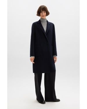 Johnstons of Elgin Classic Cashmere Coat - Blue