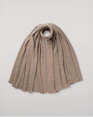 Johnstons of Elgin Raeburn Light Cashmere Travel Stole - Brown