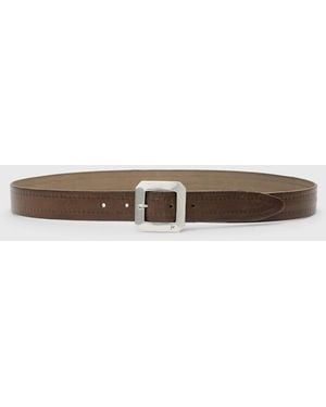 John Varvatos Vestry Officer Belt - White