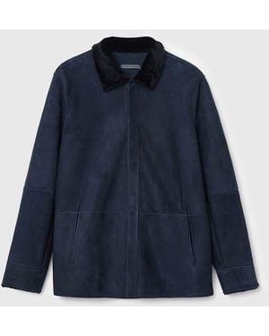 John Varvatos Essex Shearling Jacket - Blue