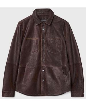 John Varvatos Lottie Shirt Jacket - Brown
