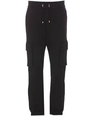 Balmain Paris Print Cotton Sports Trousers - Black