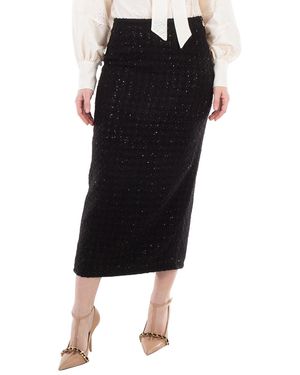 ROTATE BIRGER CHRISTENSEN Ladies Boucle Maxi Skirt, Brand Size 36 (Us - Black