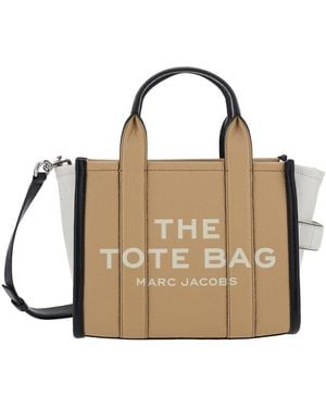 Marc Jacobs 'The Small Tote Bag' Handbag With Logo - Metallic