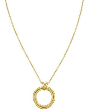 Tresorra 14K Interlocking Medium Trinity Necklace - Metallic