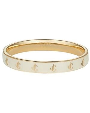 Jimmy Choo Jc Enamel Bangle - Natural