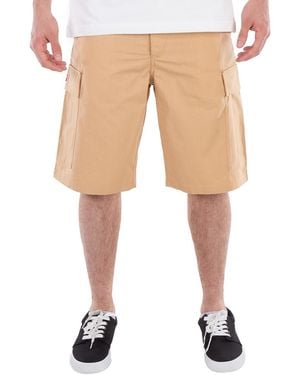 KENZO Logo-Patch Cargo Shorts - Natural