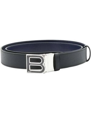 Bally B-Logo Reversible Leather Belt, Cm - Blue