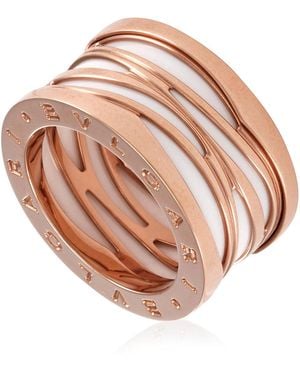 BVLGARI B.Zero1 Ladies 18K Rose Ring - Pink