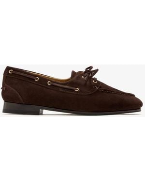 Bally Pathy Suede Plume Moccasin, Brand Size 10 Us - Brown