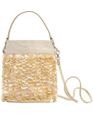 STAUD Lila Mini Bag Ivory - Metallic