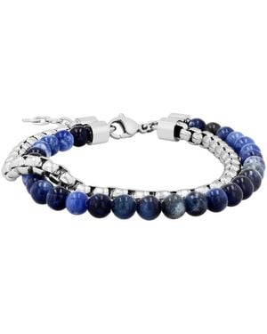 Robert Alton Sodalite Bead Bolo Bracelet - Blue