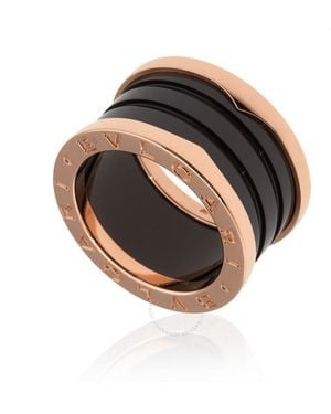 BVLGARI B.Zero1 4-Band 18 Kt Rose And Ceramic Ring, Brand (Us Size 6) - Multicolour
