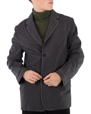 JW Anderson Contrast-Stitched Single-Breated Blazer Jacket, Brand Size 46 (Us - Black