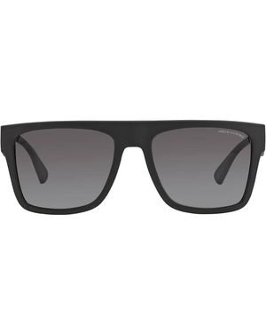 ARMANI EXCHANGE Grey Gradient Rectangular Sunglasses - Black