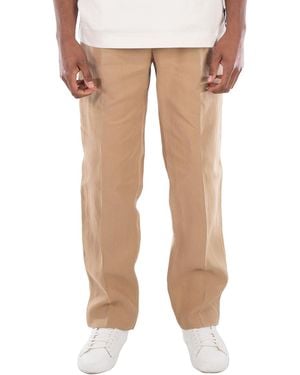 Fendi Straight-Leg Paper Canvas Trousers, Brand Size 48 (Us - Natural