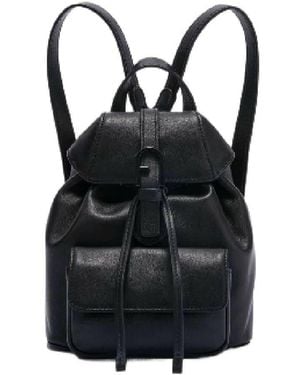 Furla Flow Mini Leather Backpack - Black