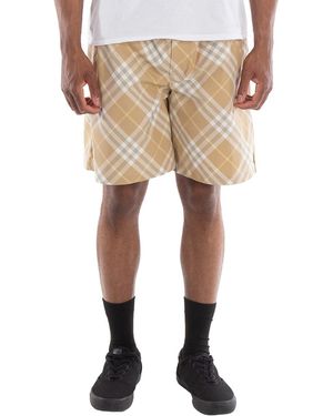 Burberry Check Pattern Belted Waist Shorts - Natural